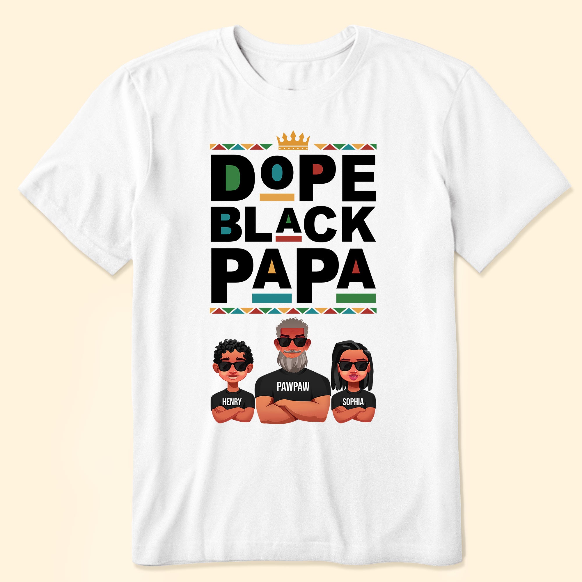 Dope Black Grandparents - Personalized Shirt
