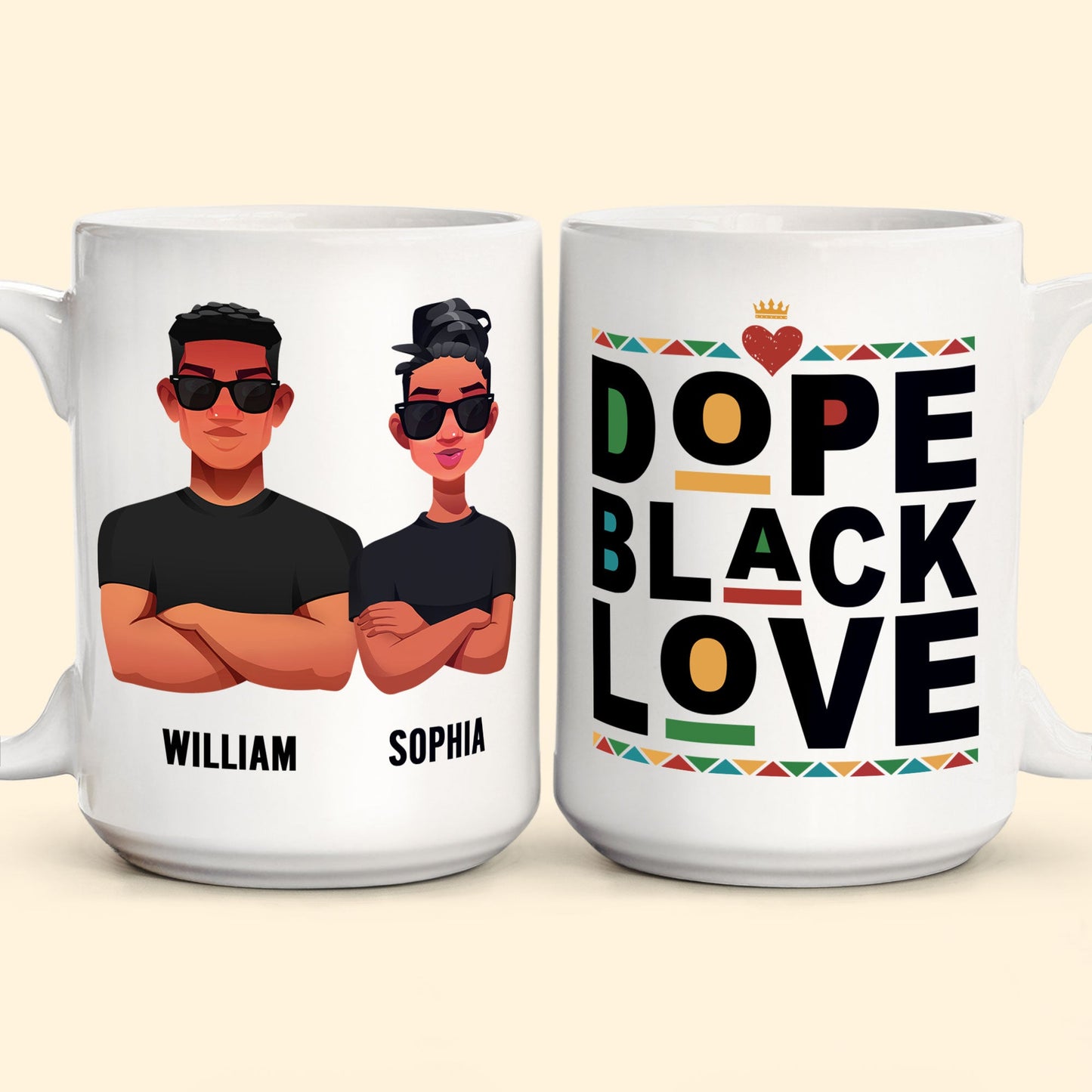 Dope Black Love - Personalized Mug