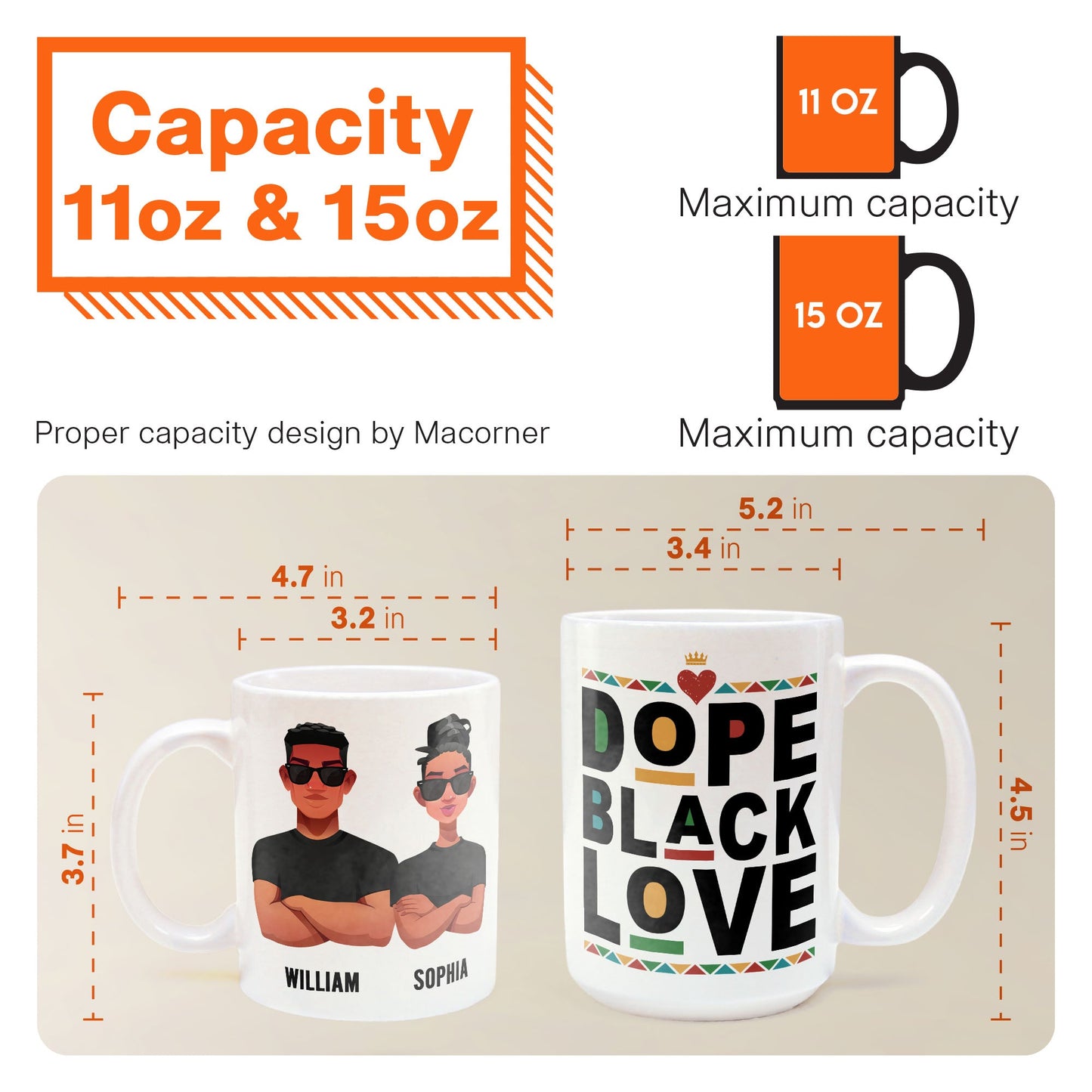 Dope Black Love - Personalized Mug