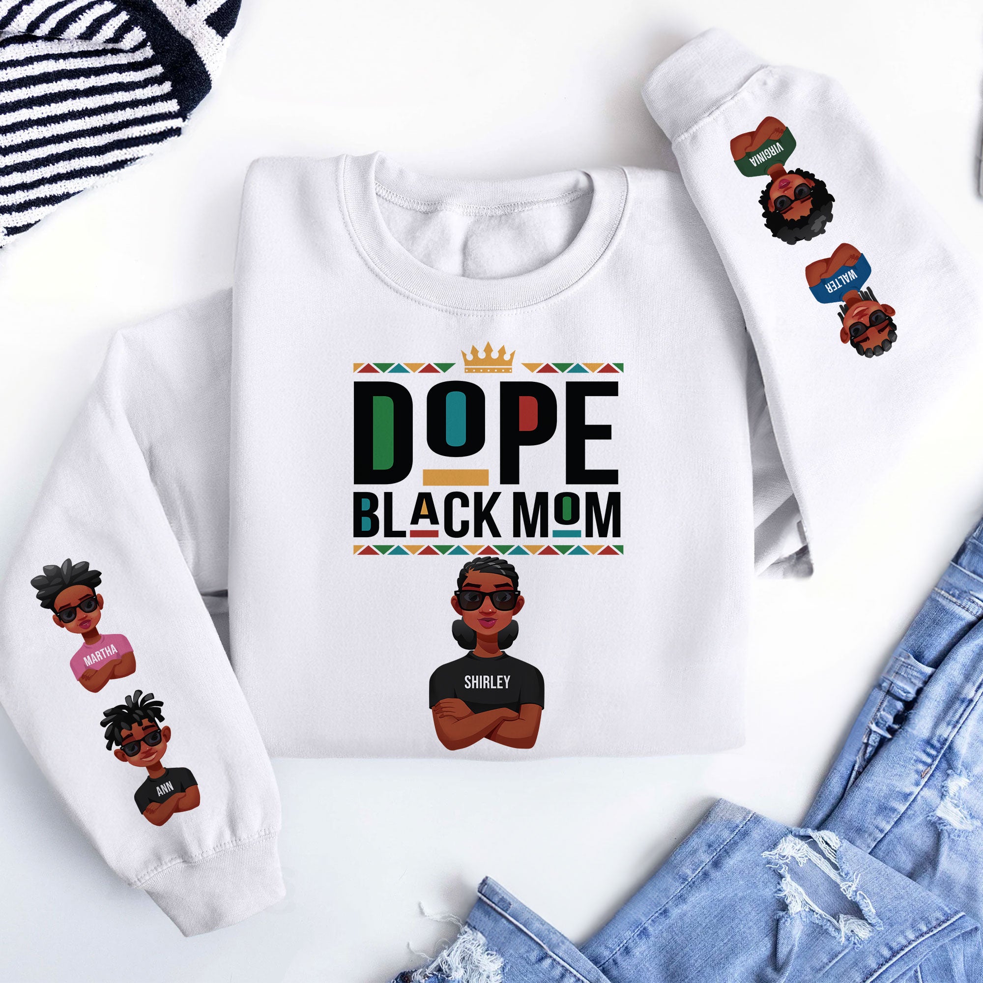Dope Black Mom Ver 2 - Personalized Sweatshirt