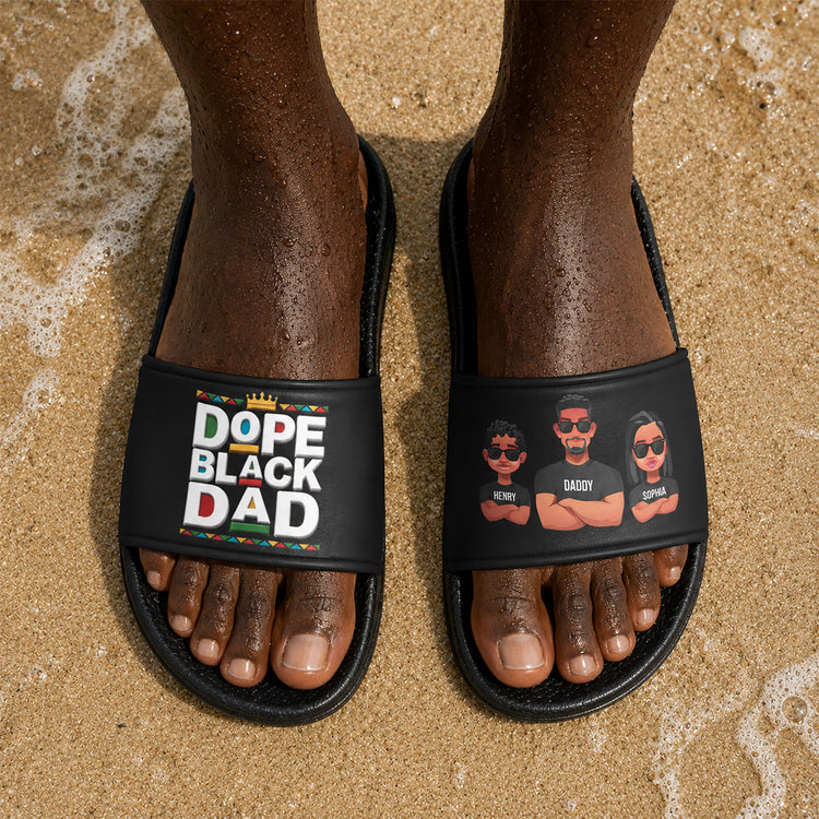 Dope-Black-Dad,-Dope-Dad-Father's-Day-Gifts-Personalized-Sandals-1
