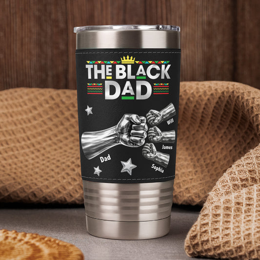Dope-Black-Dad-Fist-Bump-New-Version-Gift-For-Dad-Husband-Personalized-20oz-Tumbler-1