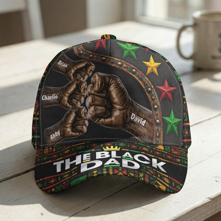 Dope_Black_Dad_With_Fist_Bumps_Father_S_Day_Gifts_For_Proud_Dad_Personalized_Cap_1