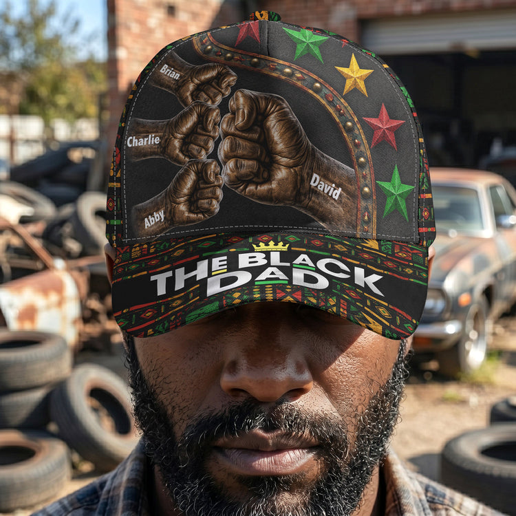 Dope_Black_Dad_With_Fist_Bumps_Father_S_Day_Gifts_For_Proud_Dad_Personalized_Cap_4