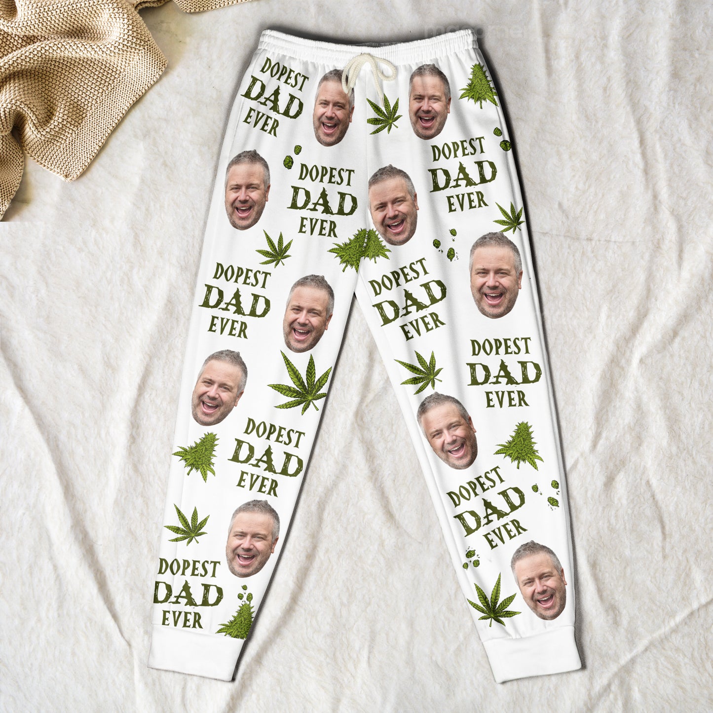 Dopest Dad Ever - Personalized Photo Sweatpants