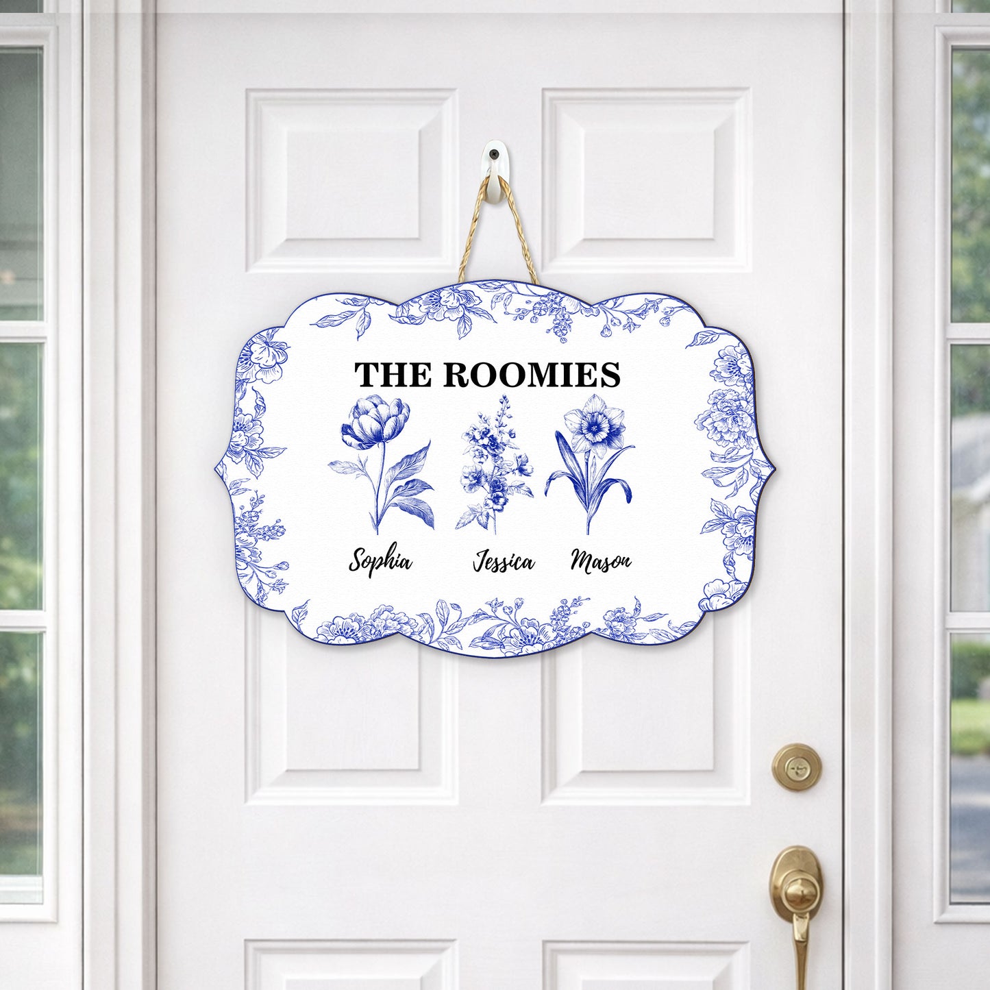 Dorm-Room-Birth-Month-Flower-Toile-De-Jouy-Style-Personalized-Wood-Sign-1