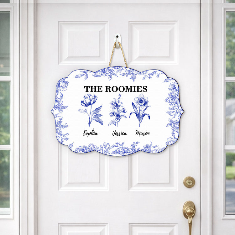 Dorm-Room-Birth-Month-Flower-Toile-De-Jouy-Style-Personalized-Wood-Sign-1