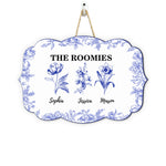Dorm-Room-Birth-Month-Flower-Toile-De-Jouy-Style-Personalized-Wood-Sign-2