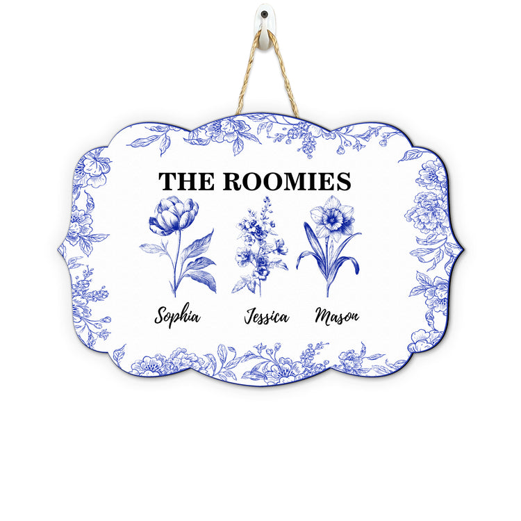 Dorm-Room-Birth-Month-Flower-Toile-De-Jouy-Style-Personalized-Wood-Sign-2
