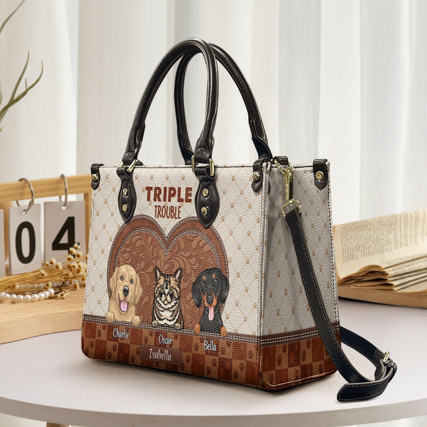 Double Trouble - Personalized Leather Bag