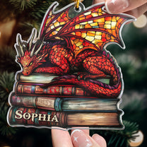 Dragon Books - Gifts For Book Club, Librarian, Book Lovers - Personalized Acrylic Ornament