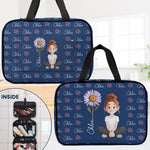 Dried Birth Flower - Personalized Hanging Toiletry Bag