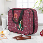 Dried Birth Flower - Personalized Hanging Toiletry Bag