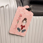 Dried Birth Flower Print - Personalized Passport Cover And Luggage Tag Travel Set