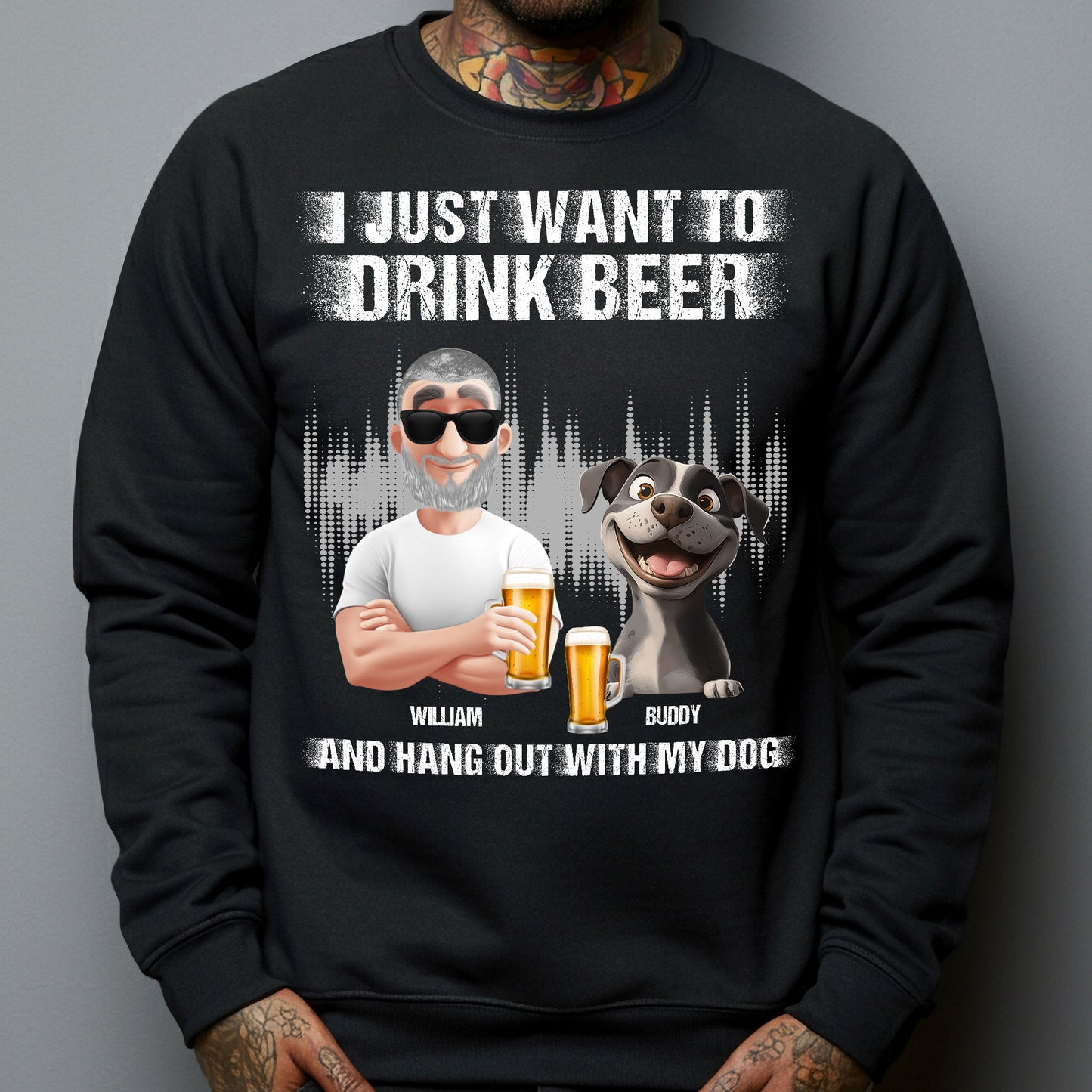 Drink Beer And Hang Out With My Dog - Personalized Shirt