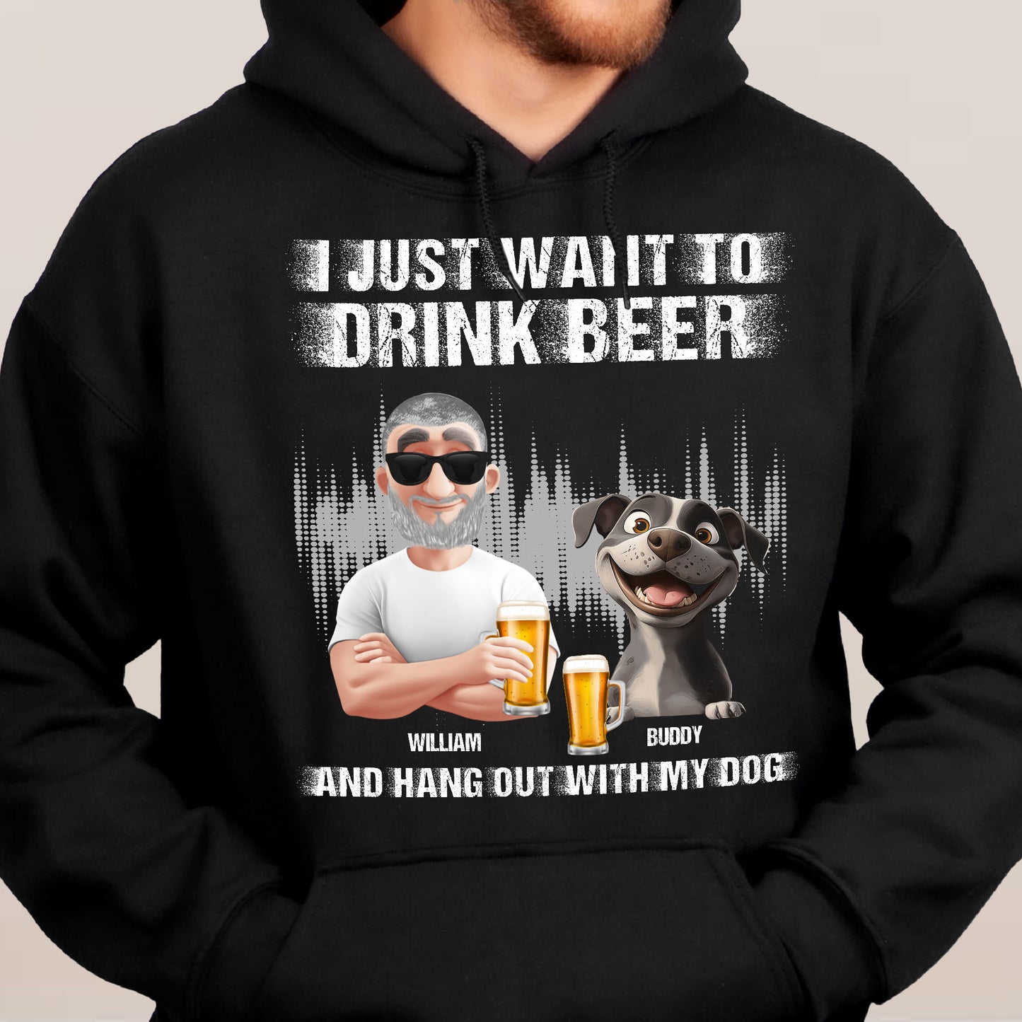 Drink Beer And Hang Out With My Dog - Personalized Shirt