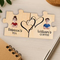 Drinking Together Since Anniversary Gifts For Couples - Personalized Wooden Puzzle Coasters