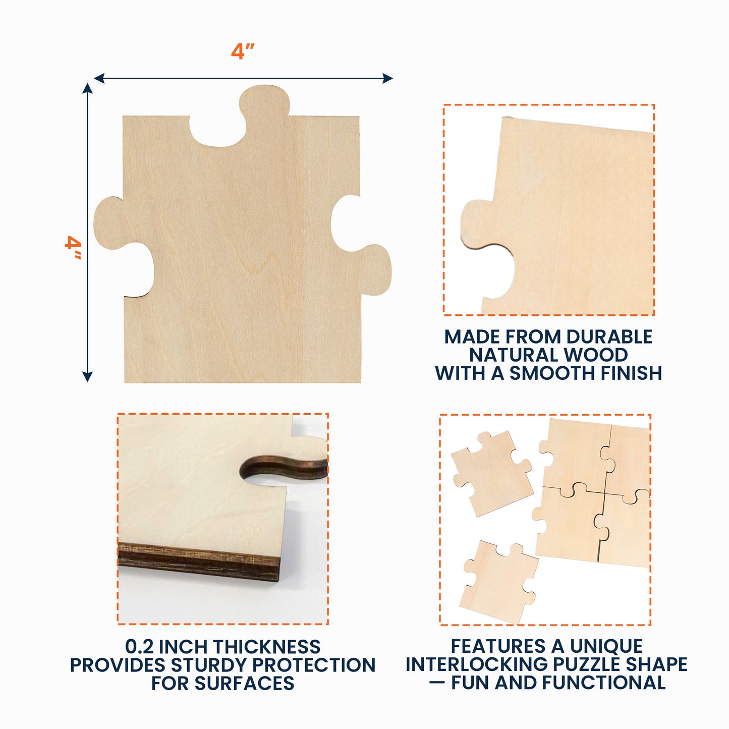 Drinking Together Since Anniversary Gifts For Couples - Personalized Wooden Puzzle Coasters