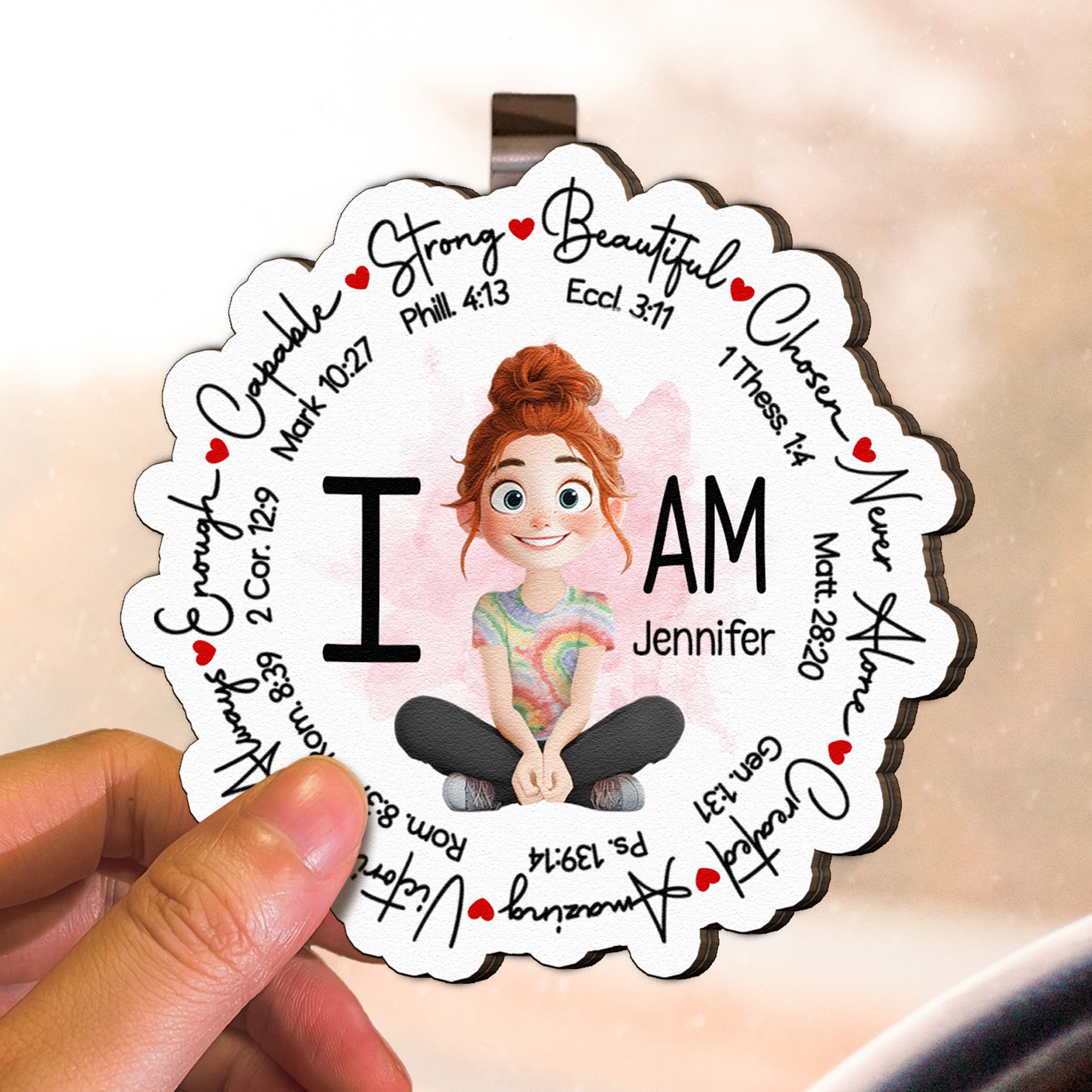 Drive Safe Affirmation - Personalized Wooden Car Visor Clip
