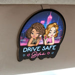 Drive Safe B*tch - Funny Gifts For Friends - Personalized Wooden Car Visor Clip