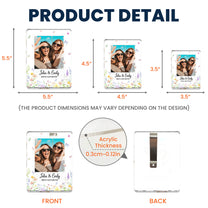 Drive Safe Bestie Floral - Personalized Acrylic Photo Visor Clip