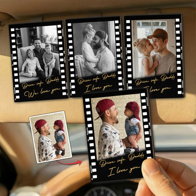 Drive Safe Daddy Father's Day Gift For Dad, Husband - Personalized Car Visor Clip