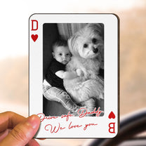 Drive Safe Daddy - Gift For Dad, Husband, Grandpa, Him - Personalized Wooden Photo Car Visor Clip