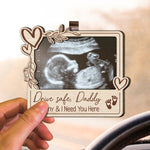 Drive Safe Daddy - New Dad Gifts - Personalized Wooden Photo Car Visor Clip