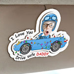 Drive Safe Daddy I Love You - Personalized Wooden Photo Car Visor Clip