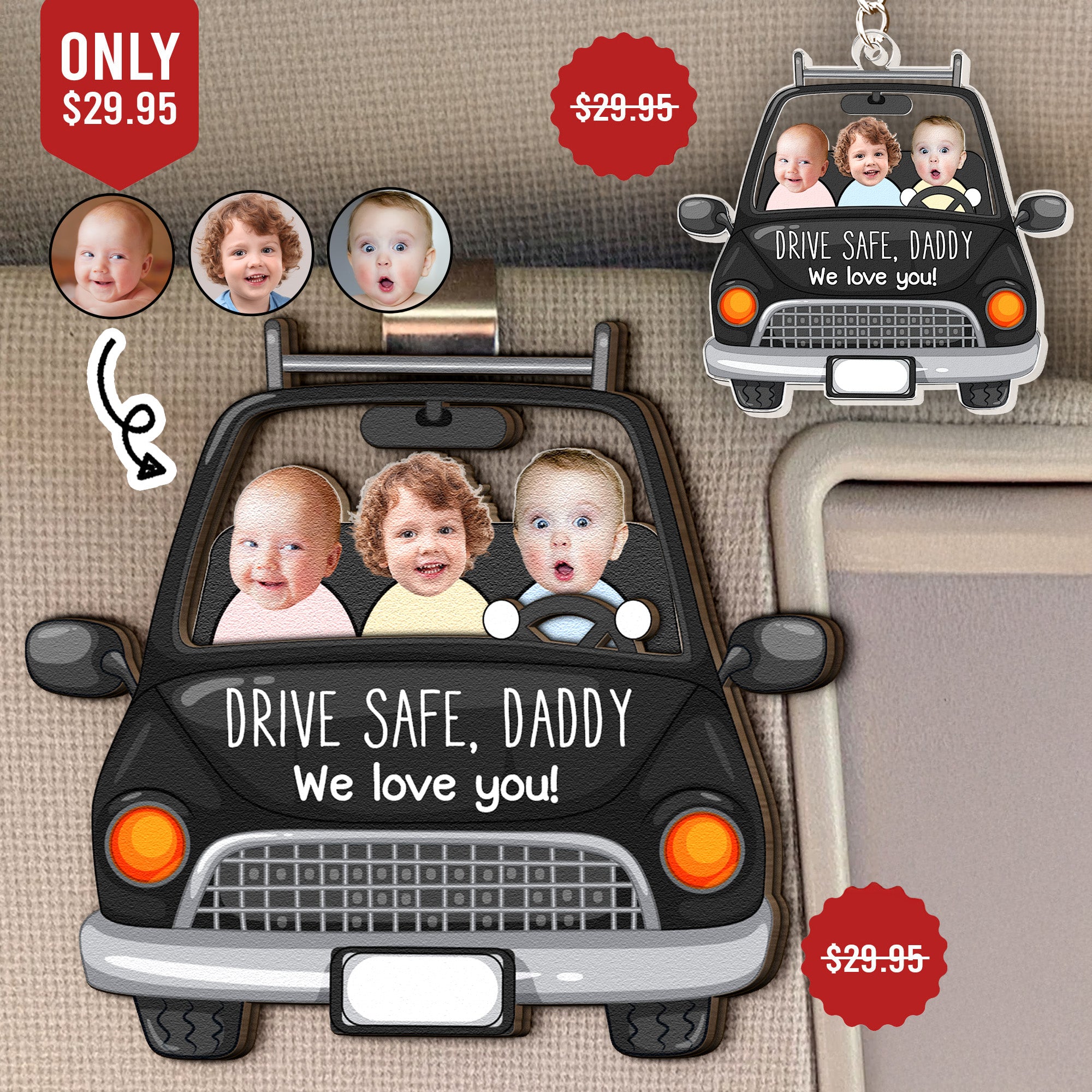 Drive Safe Daddy Version Funny - Custom Photo Gift Set