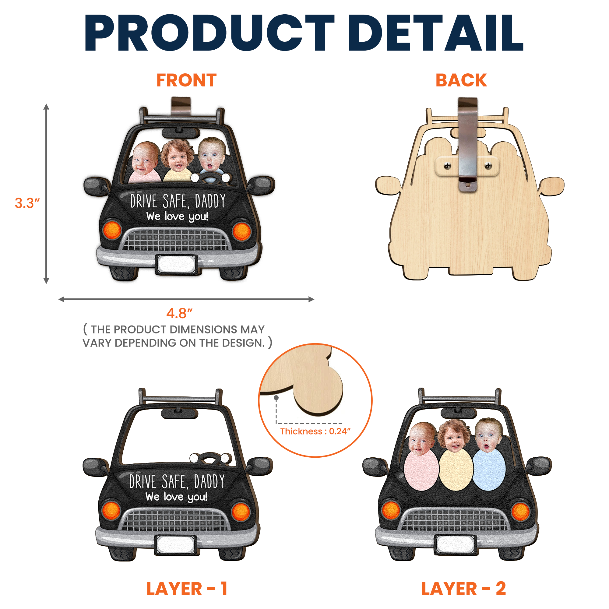 Drive Safe Daddy Version Funny - Custom Photo Gift Set