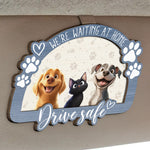 Drive Safe - Dog & Cat Lovers - Personalized Wooden Car Visor Clip