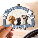 Drive Safe - Dog & Cat Lovers - Personalized Wooden Car Visor Clip