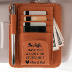 Drive Safe - For Son, Dad, Husband, Family - Personalized Leather Car Visor Organizer