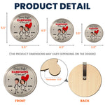 Drive Safe Handsome I Love You Funny Couple Gift - Personalized Wooden Photo Car Visor Clip