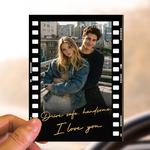 Drive Safe Handsome I Love You Gift For Him, Her - Personalized Wooden Photo Car Visor Clip