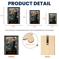 Drive Safe Handsome I Love You Gift For Him, Her - Personalized Wooden Photo Car Visor Clip