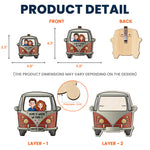 Drive Safe Home Is Where We Park It - Personalized Wooden Car Visor Clip