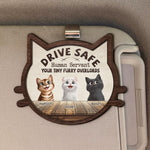 Drive Safe Human Servant - Personalized Wooden Car Visor Clip