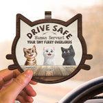 Drive Safe Human Servant - Personalized Wooden Car Visor Clip