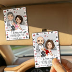 Drive Safe I F*cking Love You (Either Way Works) Naughty Couple - Personalized Wooden Car Visor Clip