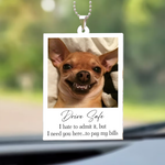 Drive Safe I Hate To Admit It, But I Need You Here - Upload Pet's Photo - Personalized Photo Rear View Mirror Accessory