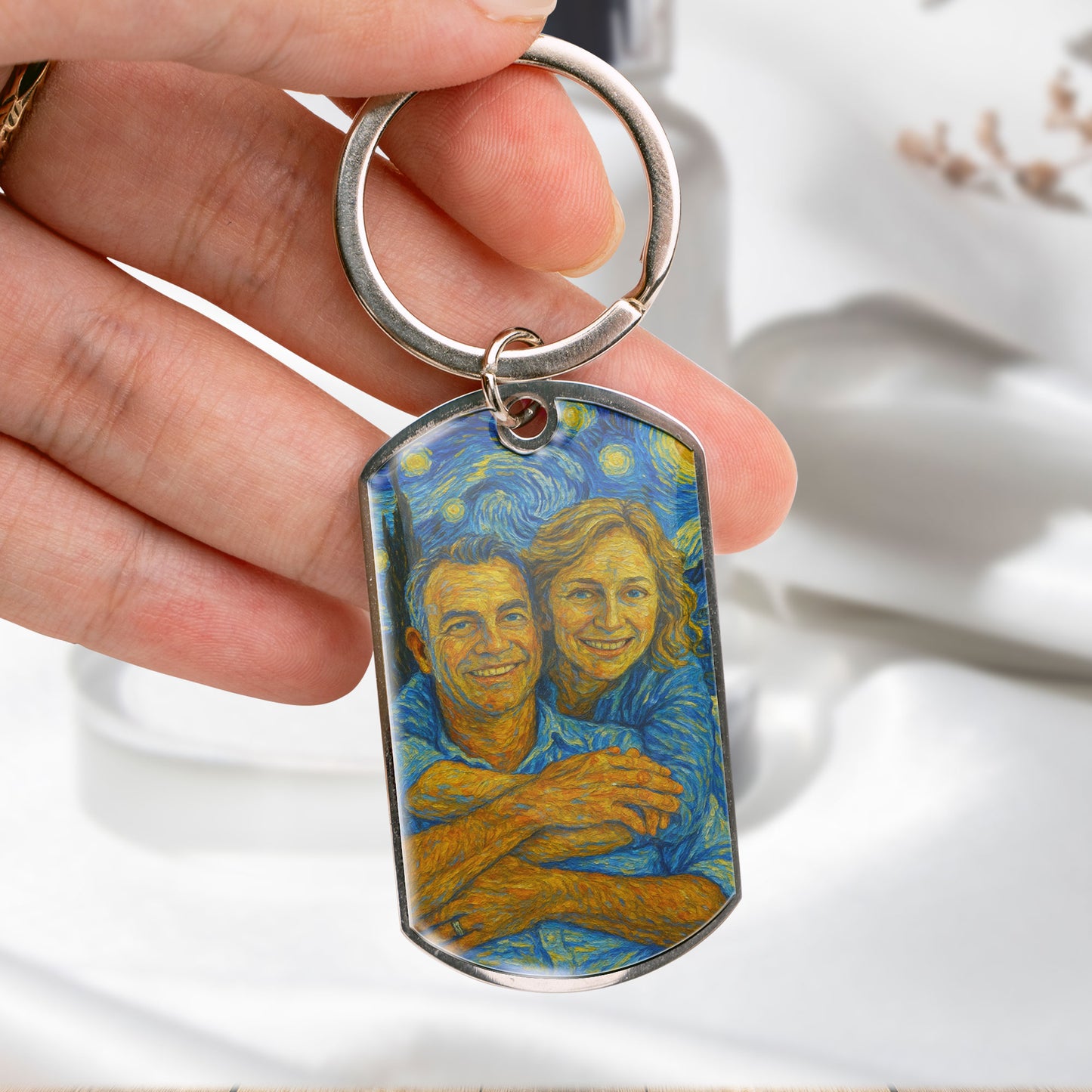 Drive Safe I Need You Here - Personalized Stainless Steel Photo Keychain