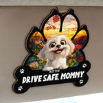 Drive Safe Mommy - Personalized Wooden Car Visor Clip