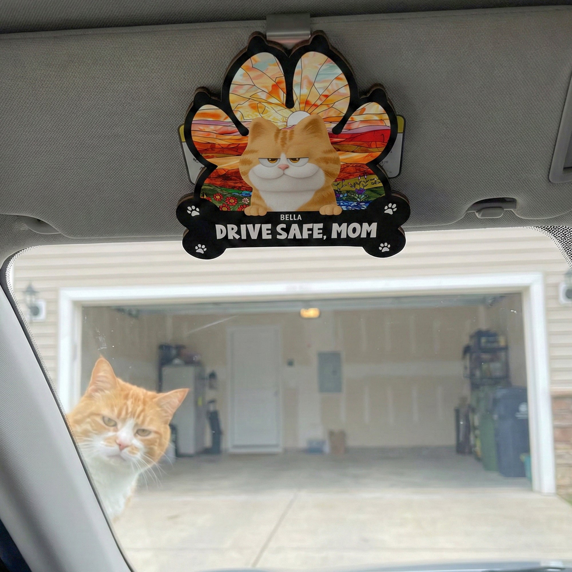 Drive Safe Mommy - Personalized Wooden Car Visor Clip