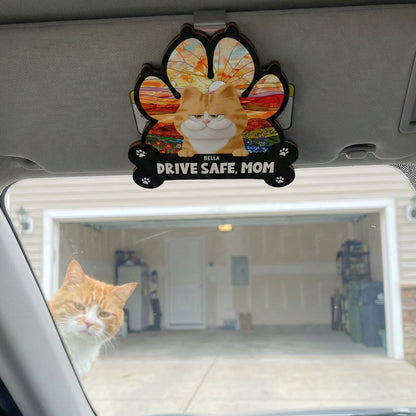 Drive Safe Mommy - Personalized Wooden Car Visor Clip