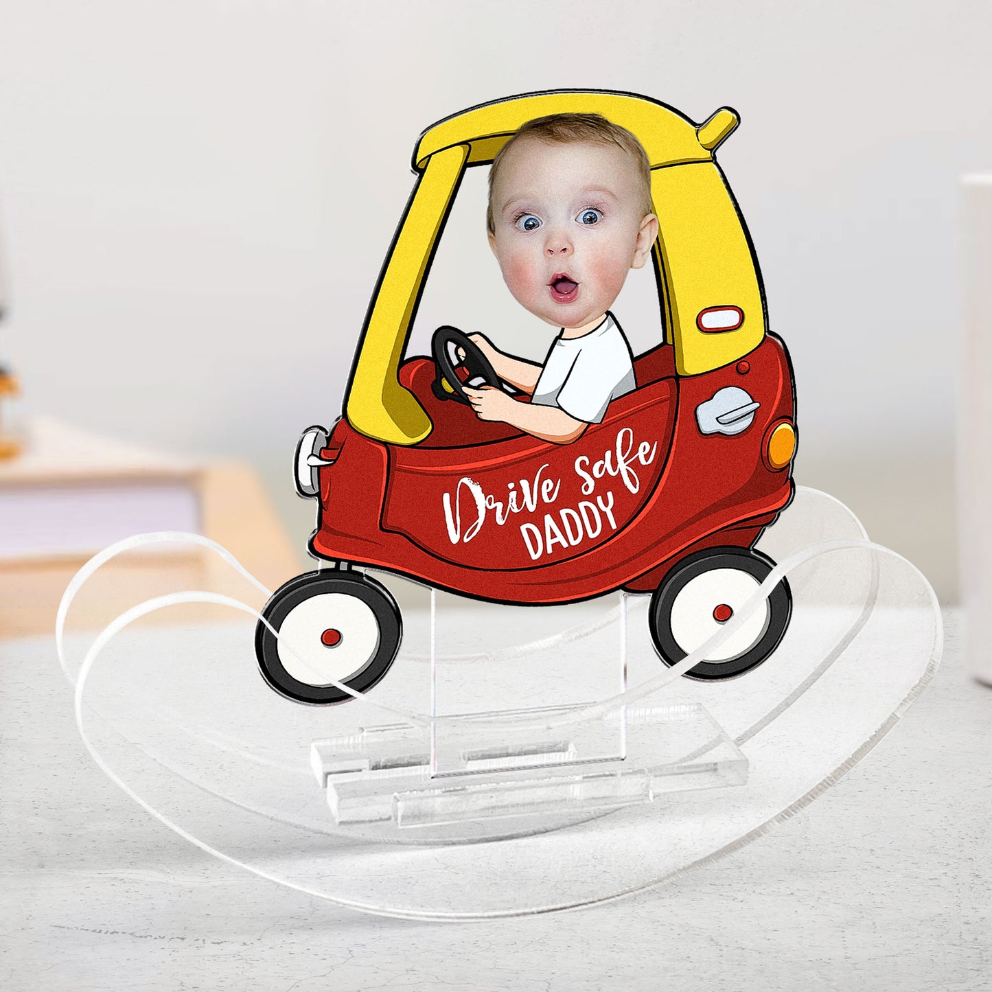 Drive Safe - Personalized Photo Acrylic Shaking Stand