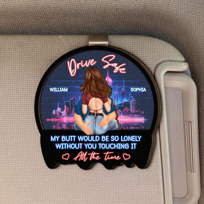 Drive Safe - Valentines Day Gifts For Husband, Boyfriend - Personalized Wooden Car Visor Clip - Gift For Husband