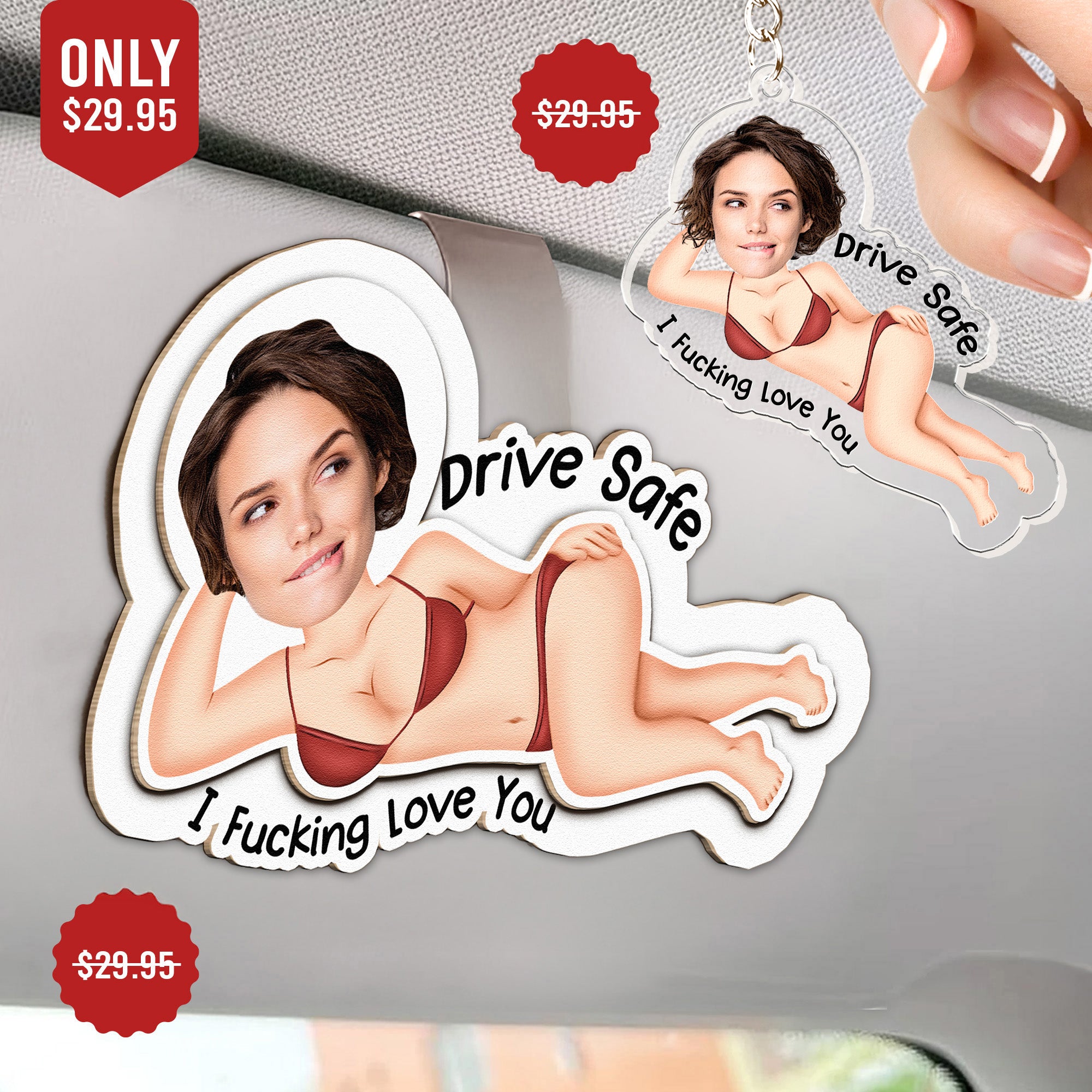 Drive Safe Version Funny - Valentines Day Gifts For Husband, Boyfriend - Custom Photo Gift Set