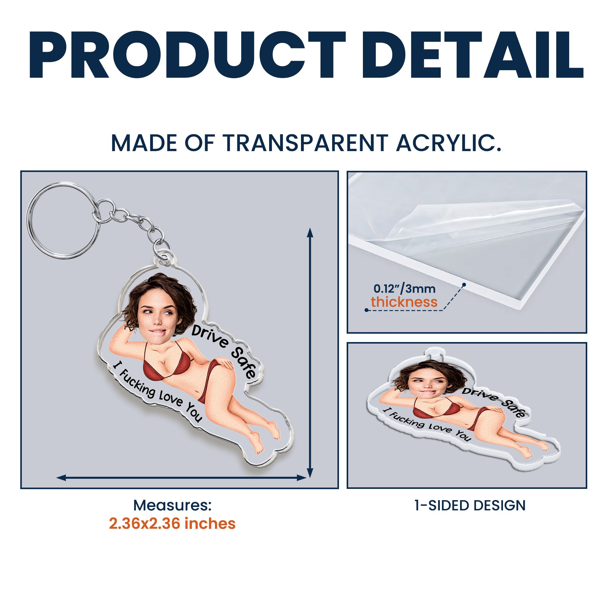 Drive Safe Version Funny - Valentines Day Gifts For Husband, Boyfriend - Custom Photo Gift Set